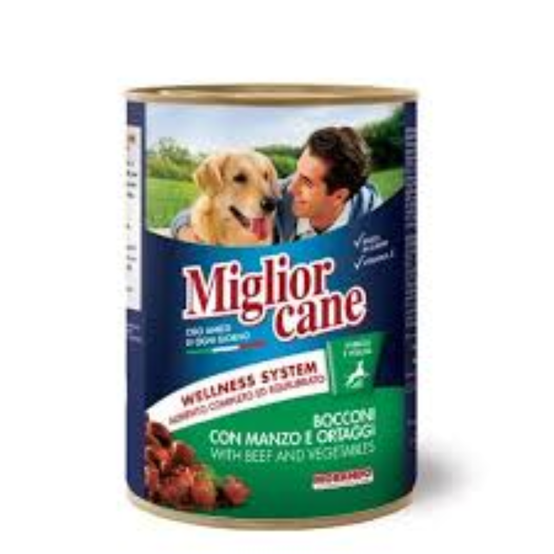 MIGLIORCANE CANNED DOG FOOD WITH BEEF N VEG 405G